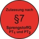 Zulassung nach §7 SprengstoffG